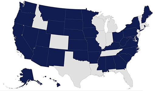 PRISM Participating states map March 2024_300px
